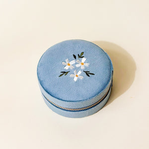 Round Floral Jewelry Cases ~ Various Colors