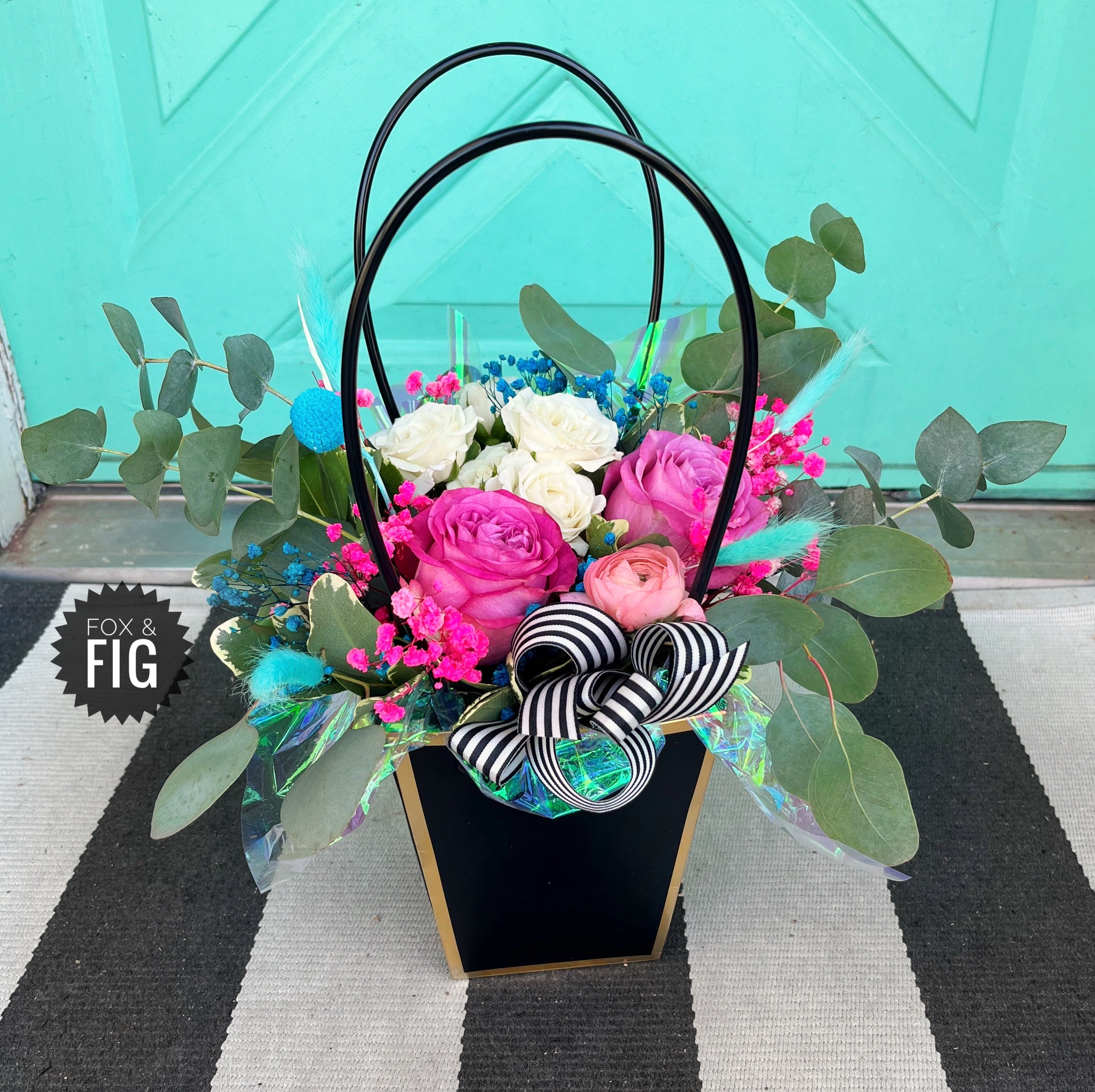 Tall Floral Boxed Totes