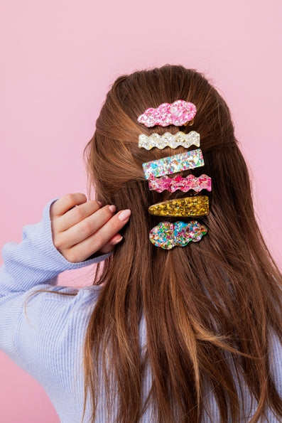 Confetti Hair Clip Sets of 2 ~ Various Styles