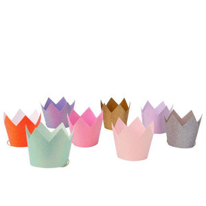 Mini Glitter Party Crowns