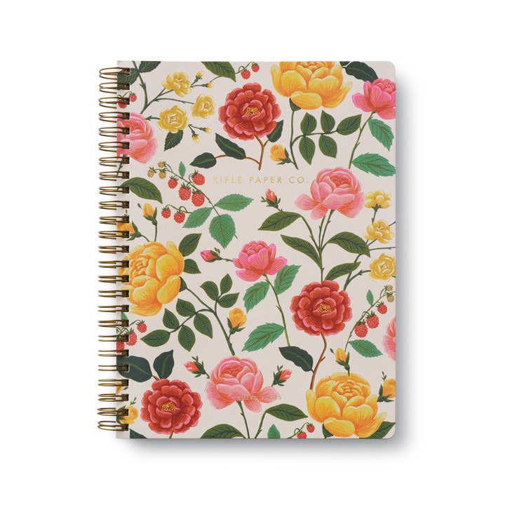 Rifle Paper Co. Roses Spiral Notebook