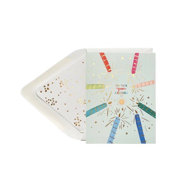 The First Snow Another Year Around the Sun Birthday Card