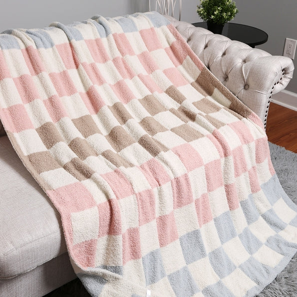 Checkerboard Patterned Throw Blankets ~ Various Styles