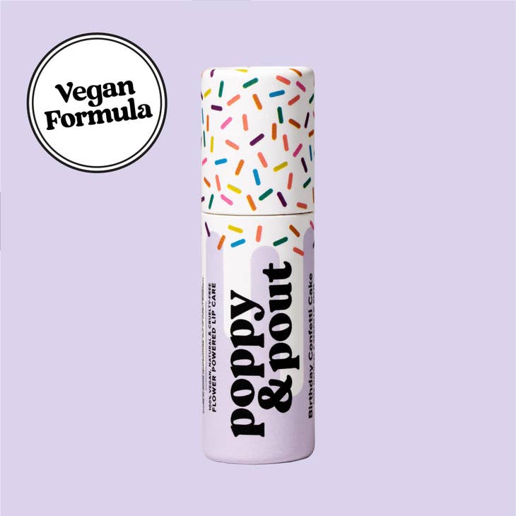 Vegan Birthday Confetti Cake Lip Balm ~ Various Colors