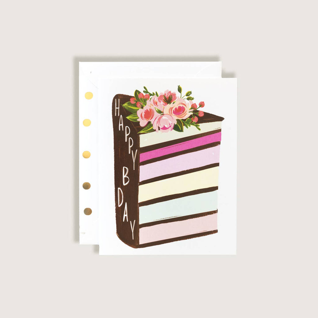 The First Snow Chocolate Layered Birthday Cake Card
