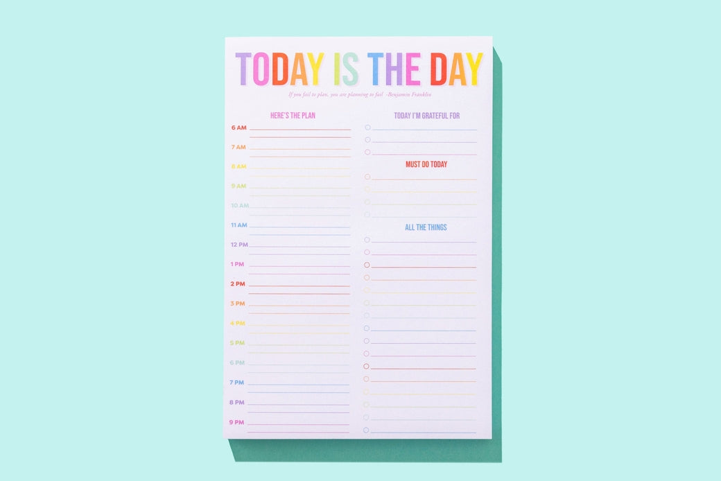 Today is the Day Weekly Notepad