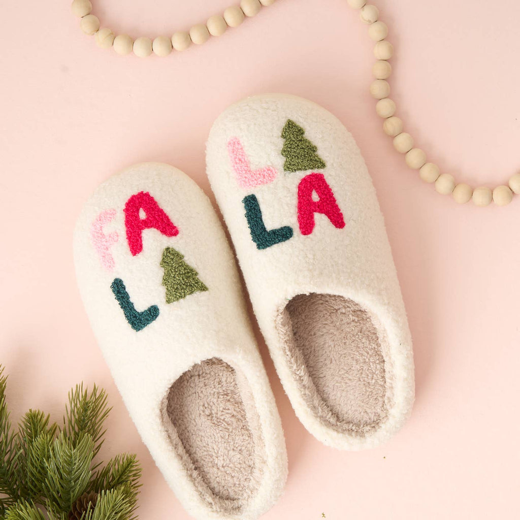 Fuzzy Holiday Slippers ~ 2 Styles