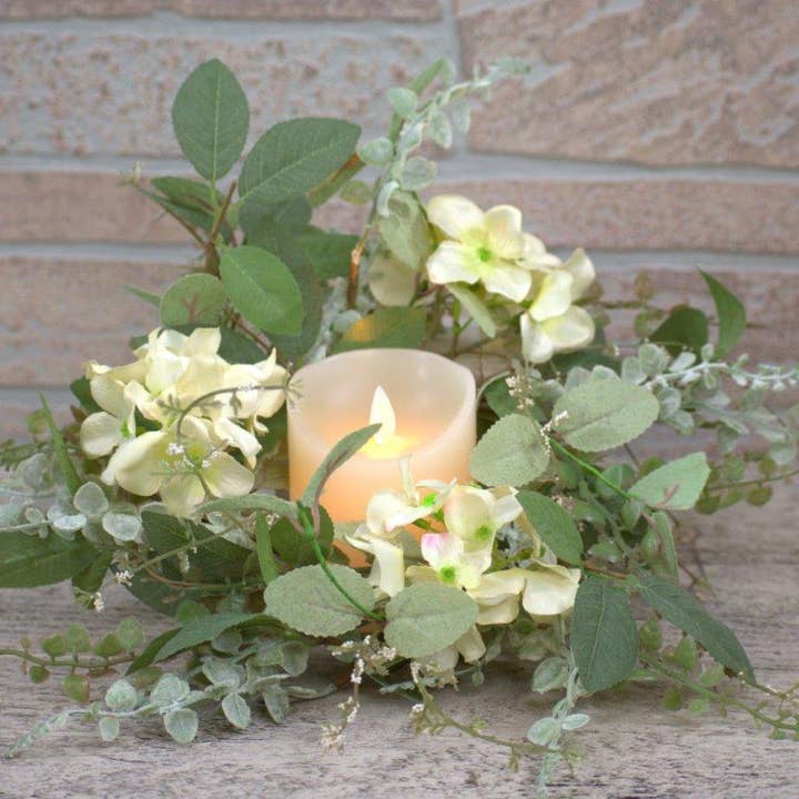 Floral Candle Ring ~ 2 Sizes