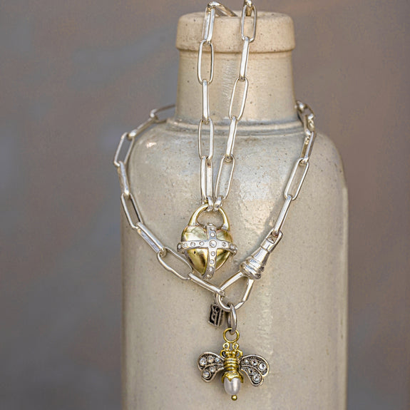 Waxing Poetic ~ Crystal Honeypearl Bee Charm