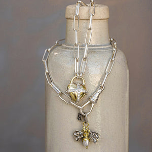 Waxing Poetic ~ Crystal Honeypearl Bee Charm