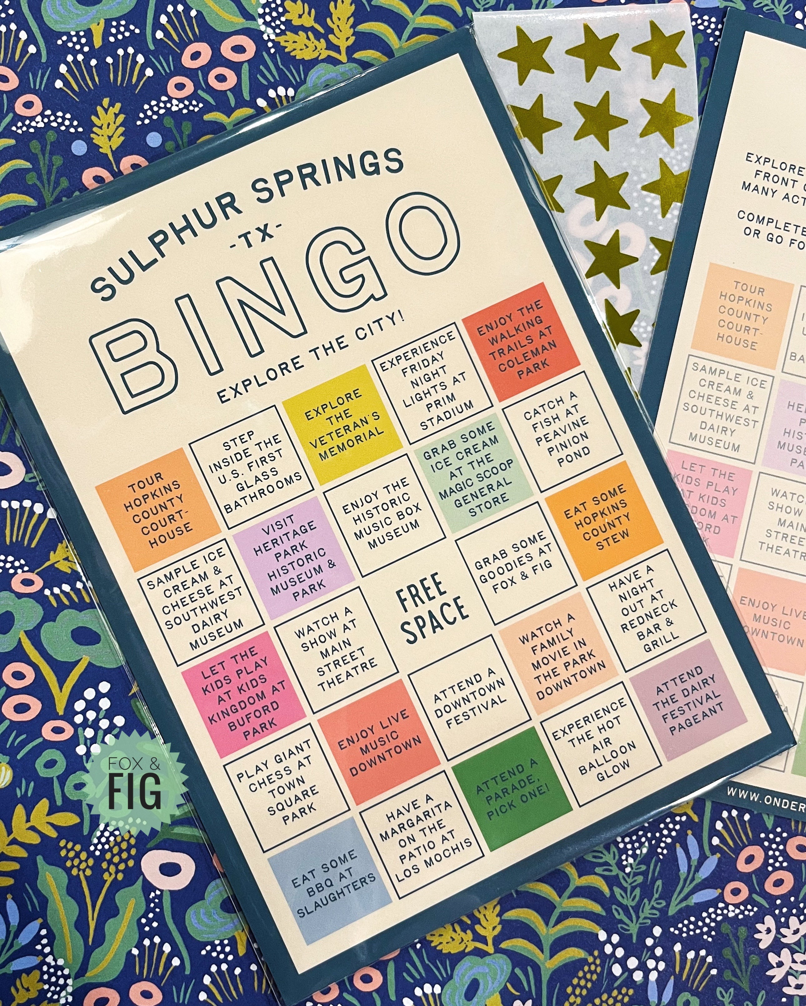 Sulphur Springs Explorer Bingo Card – Fox & Fig