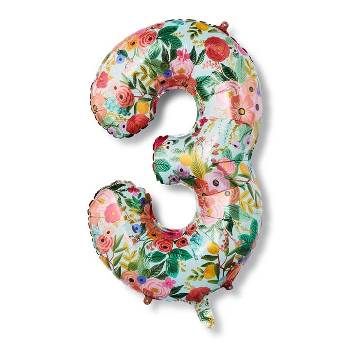 Garden Party Numbered Foil Balloons ~ 0-9