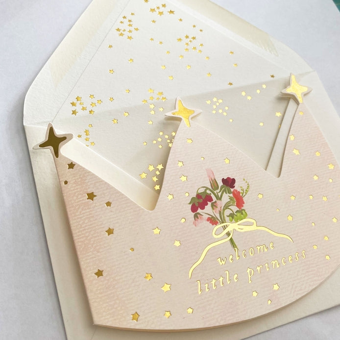 The First Snow Welcome Little Princess Crown Card