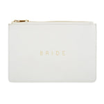 Bride Zippered Pouch - Pearl White