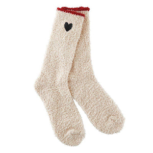 Cozy Socks with Heart and Black Trim ~ Various Styles