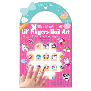 Girl Nation Cutie Stick-On Earring and Nail Sticker Set