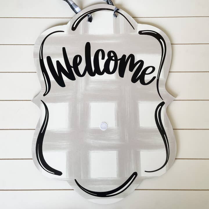 Welcome Door Hanger with 12 Seasonal Attachments