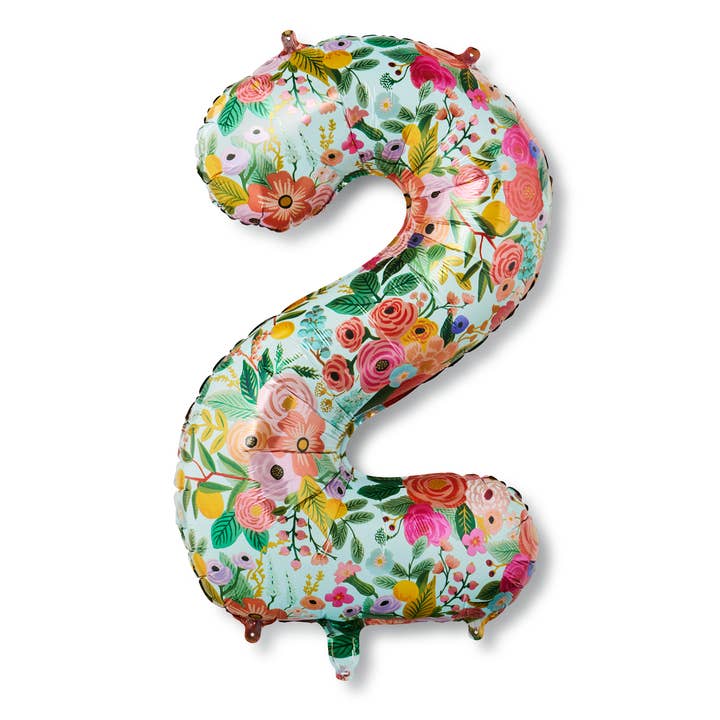 Garden Party Numbered Foil Balloons ~ 0-9