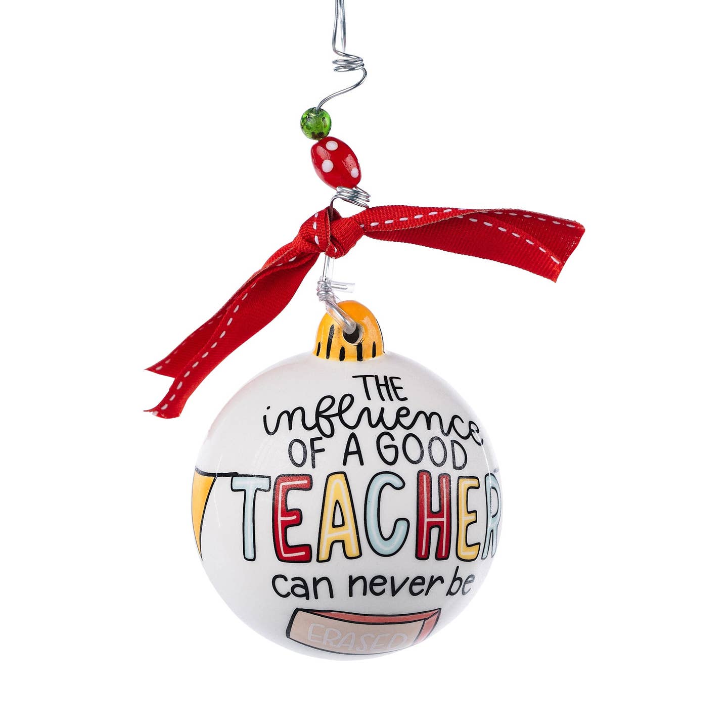 Teacher Eraser Ball Ornament