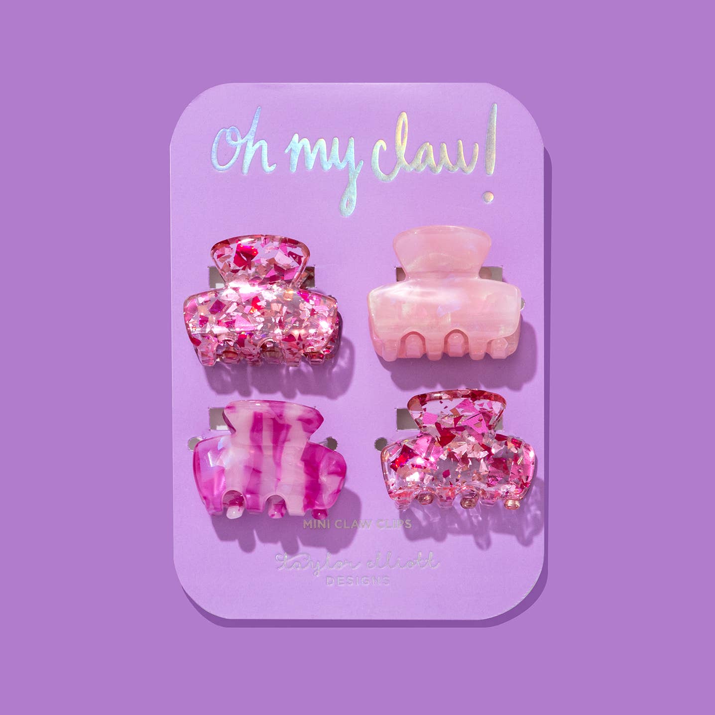 Mini Claw Clips Sets of 4 ~ Various Styles
