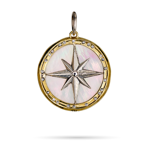 Waxing Poetic ~ Rose of the Winds Compass Pendant