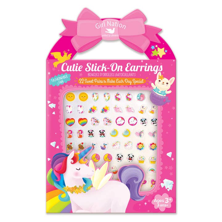 Girl Nation Cutie Stick-On Earring and Nail Sticker Set