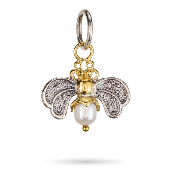 Waxing Poetic ~ Crystal Honeypearl Bee Charm