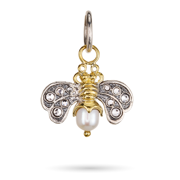 Waxing Poetic ~ Crystal Honeypearl Bee Charm