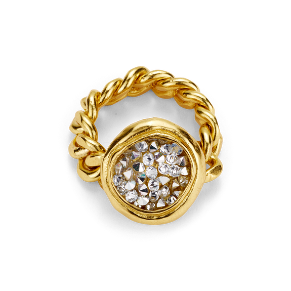 Waxing Poetic ~ Kristal Dome Figaro Ring ~ Various Sizes