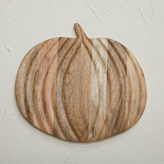 Mango Wood Pumpkin Serving Board