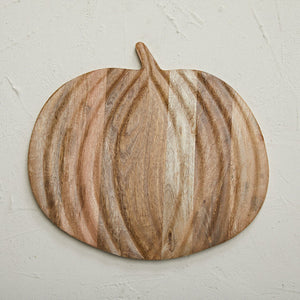 Mango Wood Pumpkin Serving Board