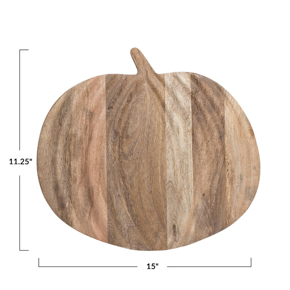 Mango Wood Pumpkin Serving Board