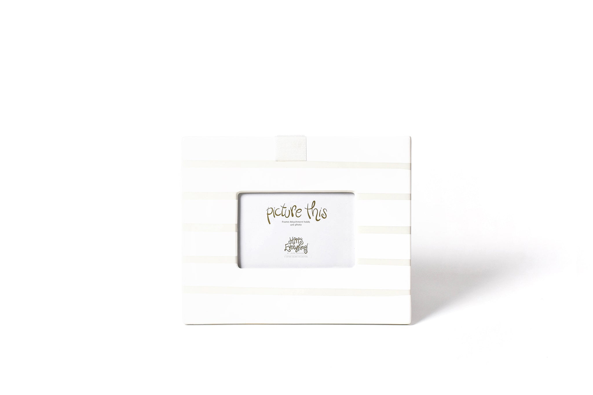 Happy Everything White Stripe Mini Frame