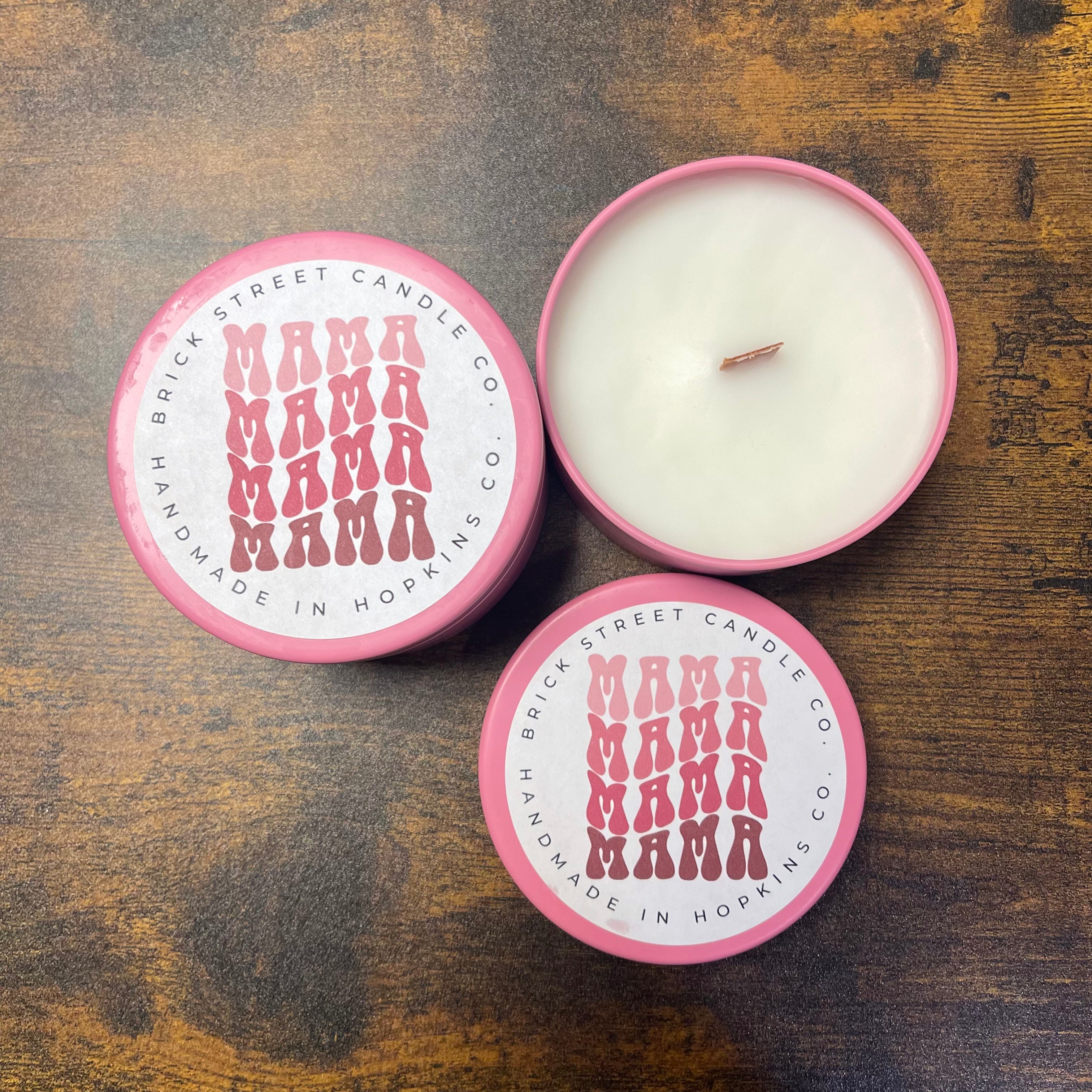 Brick Street Candle Company Pink Mother's Day Tin Candle