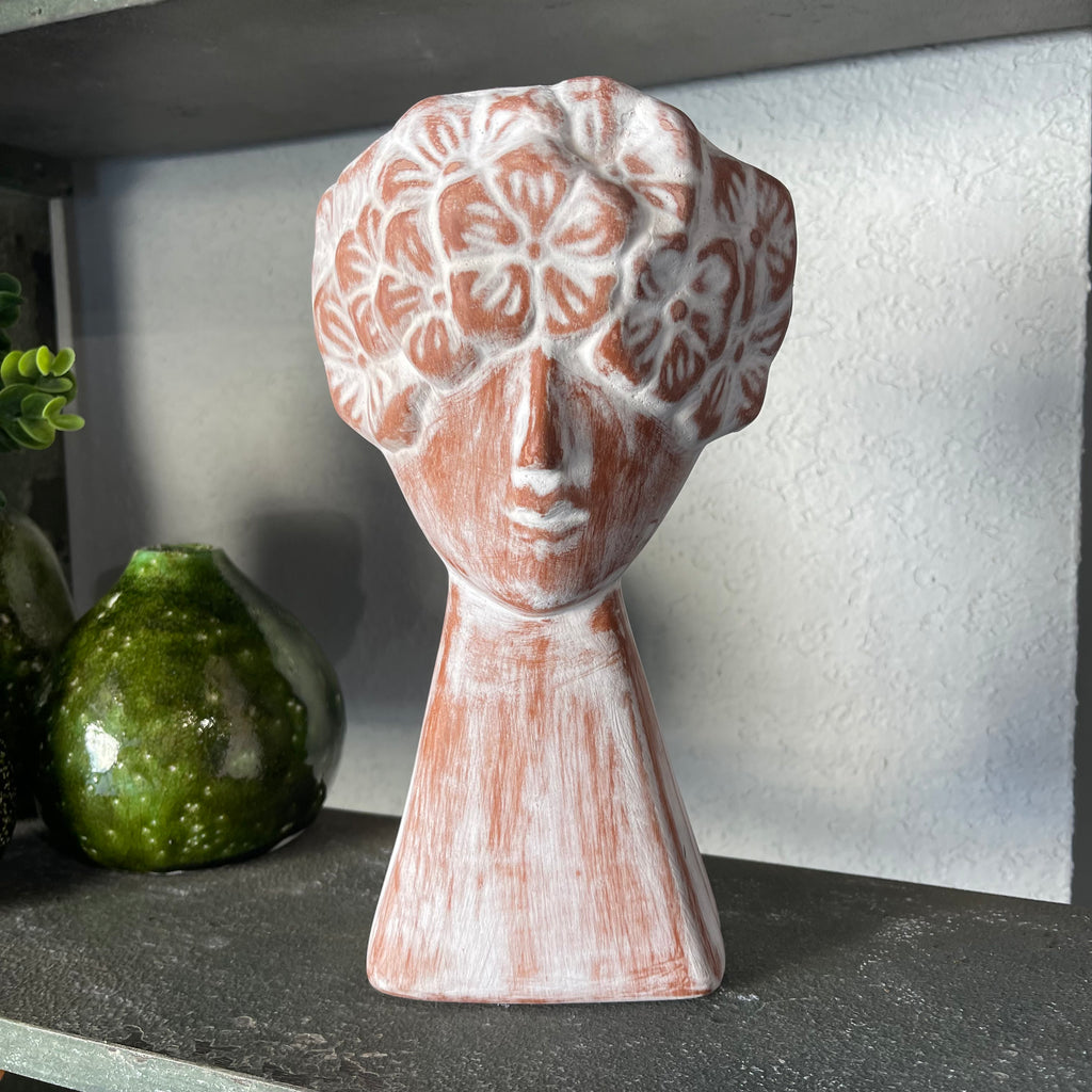 Clay Woman Face ~ Vase