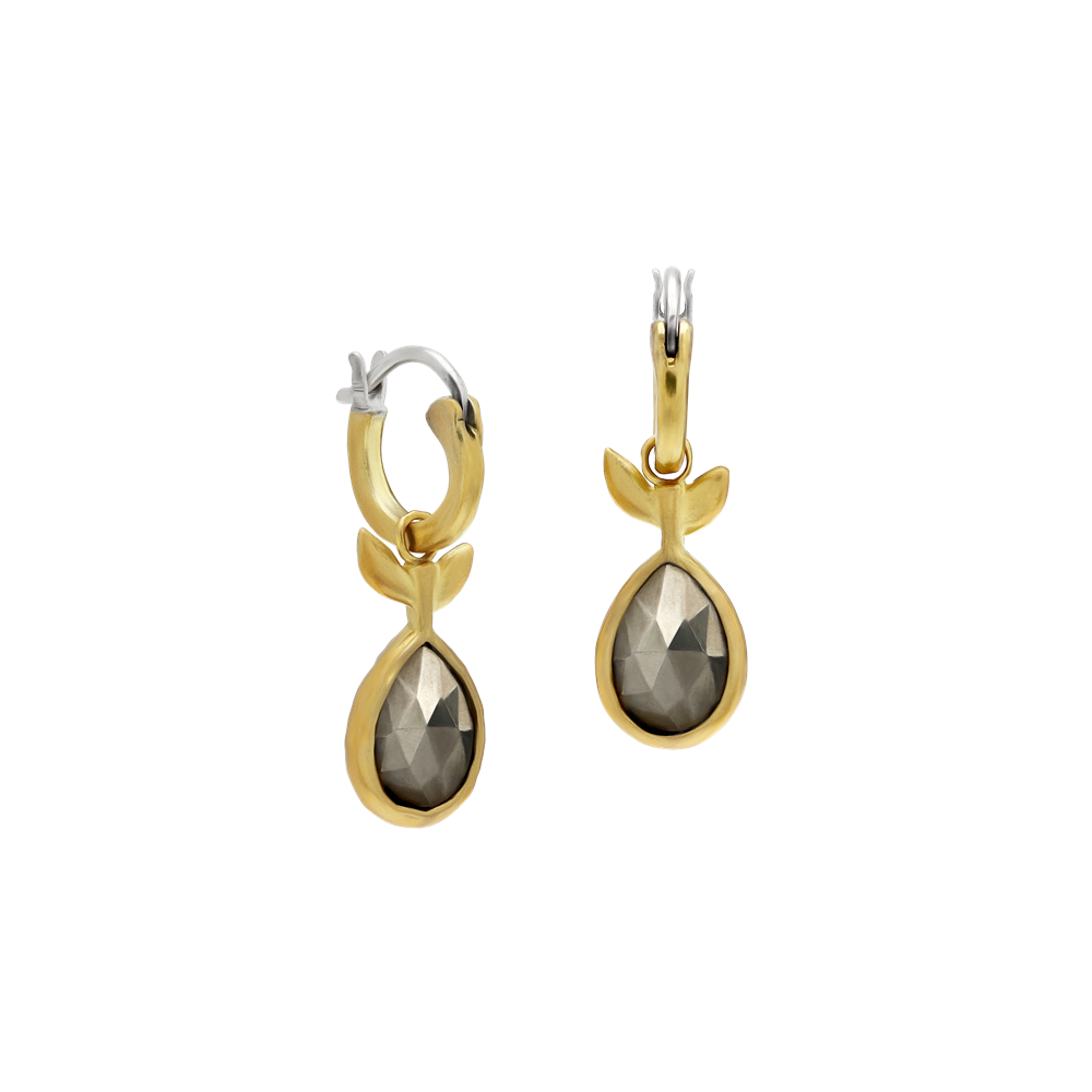 Waxing Poetic ~ Wildkeeper Pyrite Drop Earrings