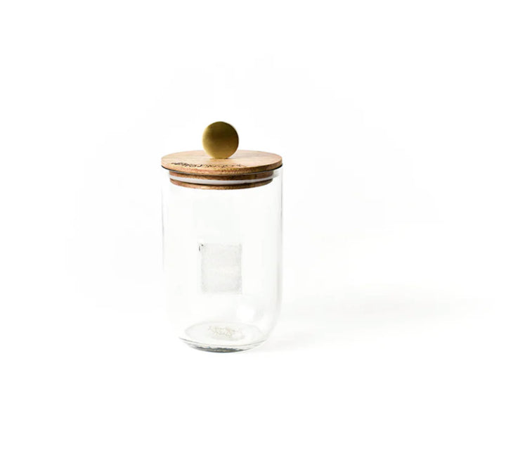 Happy Everything Small Glass Jar w/Wooden Lid