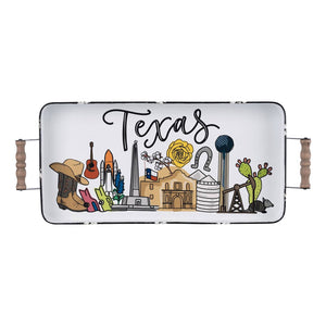 State of Texas Landmark Enamel Tray