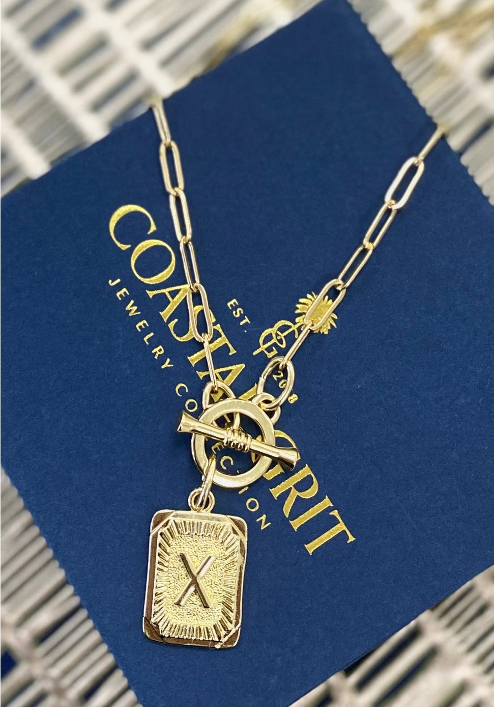 Initial Paperclip Necklace ~ Various Initials