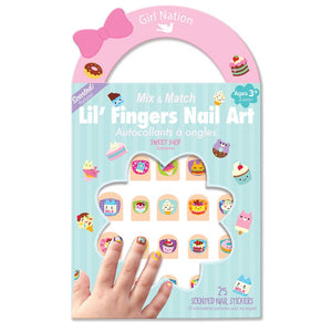 Girl Nation Cutie Stick-On Earring and Nail Sticker Set