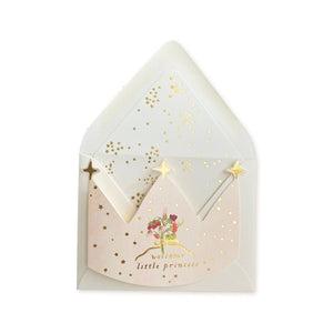 The First Snow Welcome Little Princess Crown Card