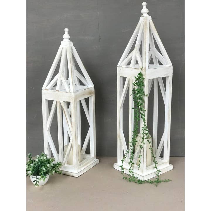 Wooden Church Lanterns ~ 2 sizes