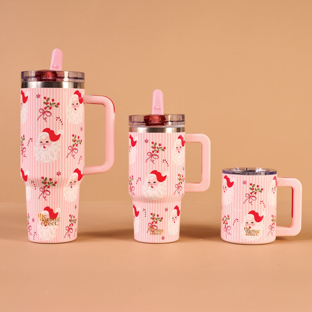 The Darling Effect Holly Jolly Santa Mugs ~ Various Sizes