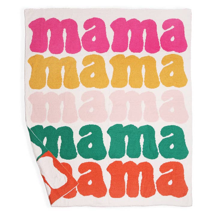 Mama Colorful Soft Cozy Throw Blanket