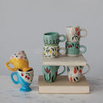 Hand-Painted Stoneware Espresso Mugs ~ Various Styles