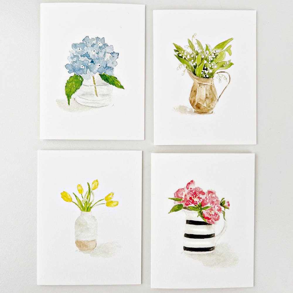 Assorted Flower Notecards Set