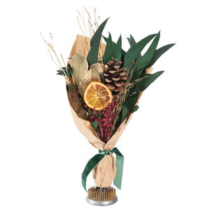 Winter Bouquet ~ Gold Leaf and Willow Eucalyptus