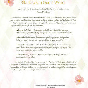 Daily 5-Minute Bible Study Journal for Women