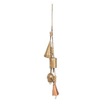 Metal Bell Cluster with Wood Beads