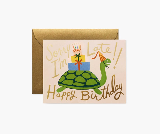 Rifle Paper Co. Turtle Belated Birthday Card